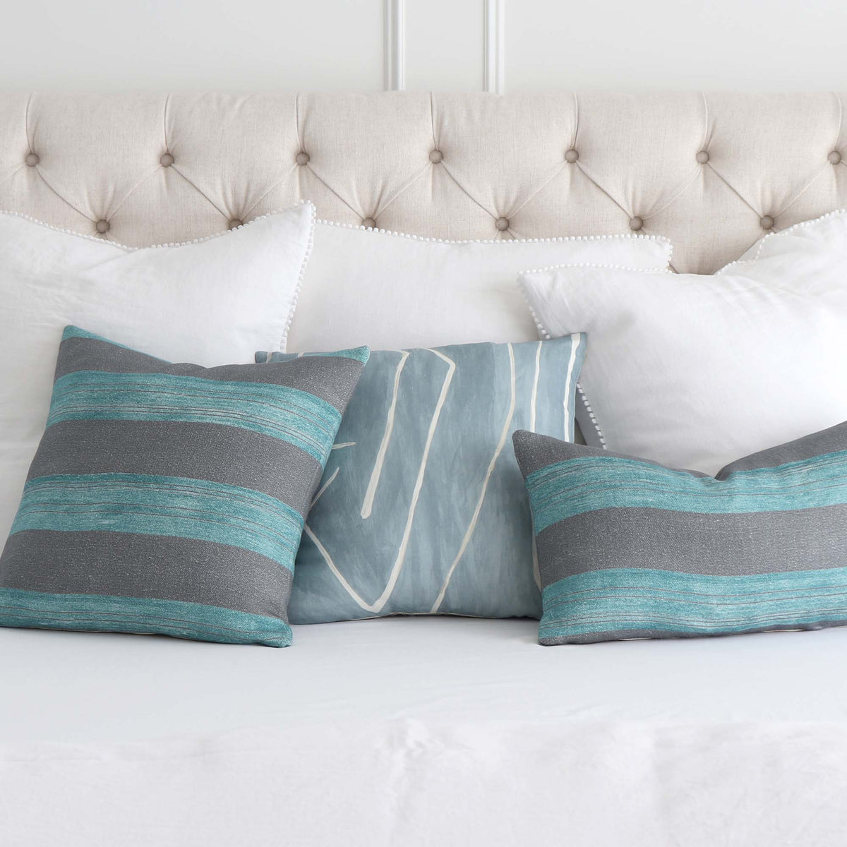 Askew Jade Stripes Pillow Cover