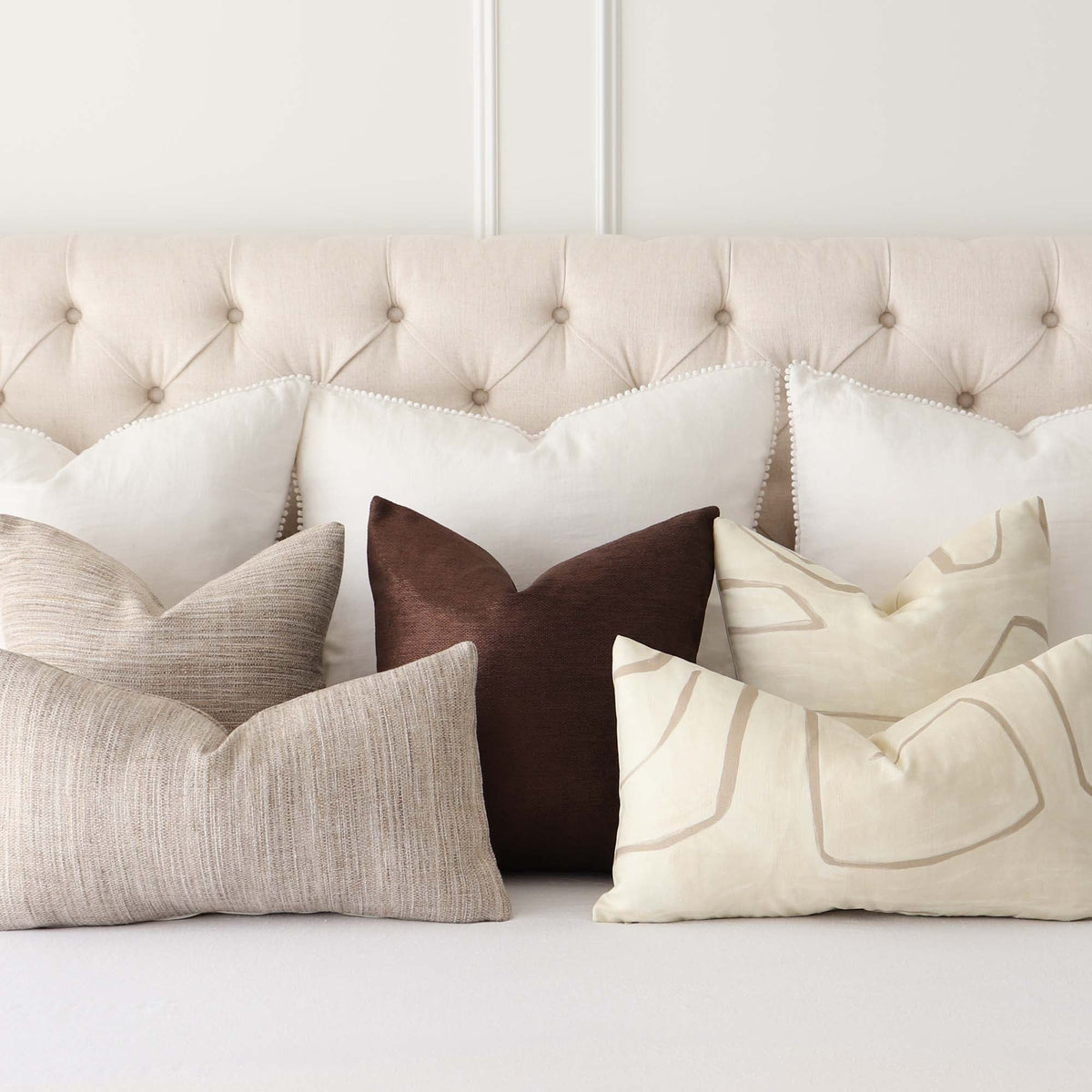 Graffito Parchment Pillow Cover