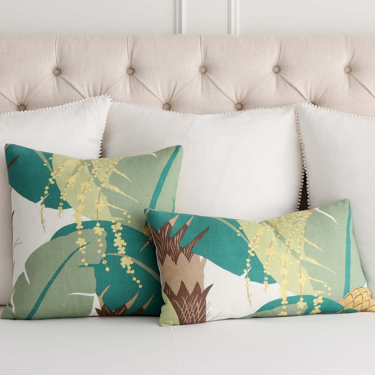 Ananas Palm Pillow Cover