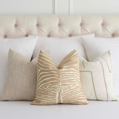 Le Zebre Beige Pillow Cover