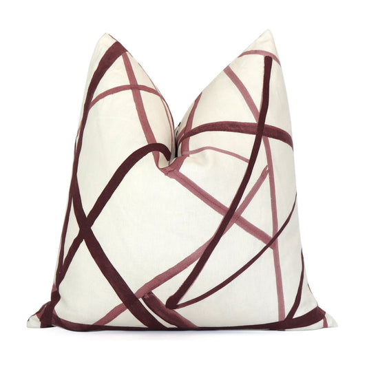 Channels Plum Pillow Cover