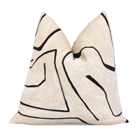 Graffito Linen Pillow Cover
