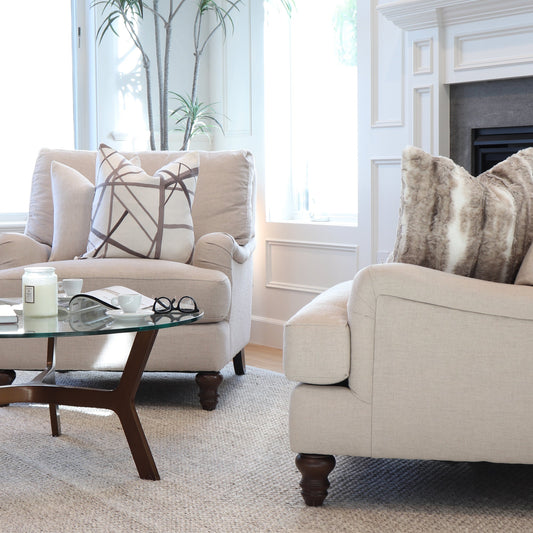 Channels Taupe Pillow Cover