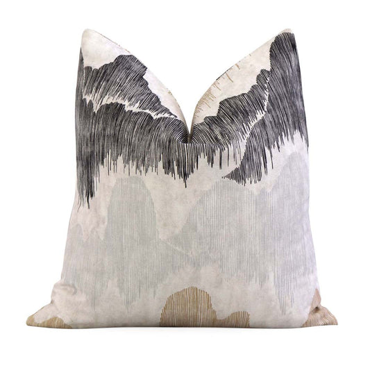 Cascadia Basalt Linen Pillow Cover