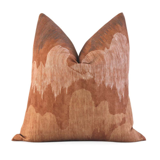 Cascadia Saffron Linen Pillow Cover