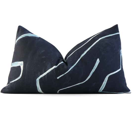Graffito Navy Pillow Cover