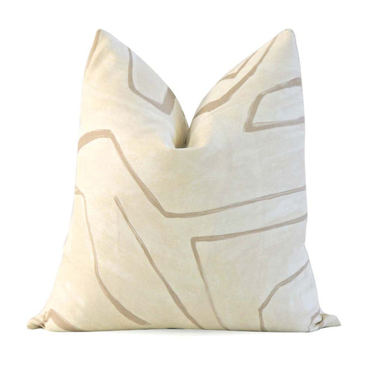 Graffito Parchment Pillow Cover