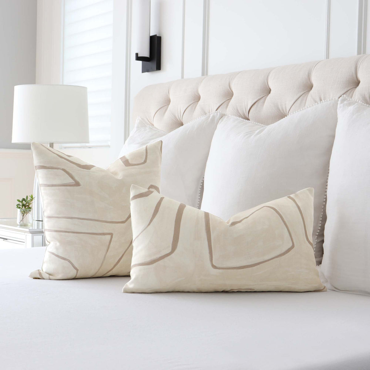 Graffito Parchment Pillow Cover