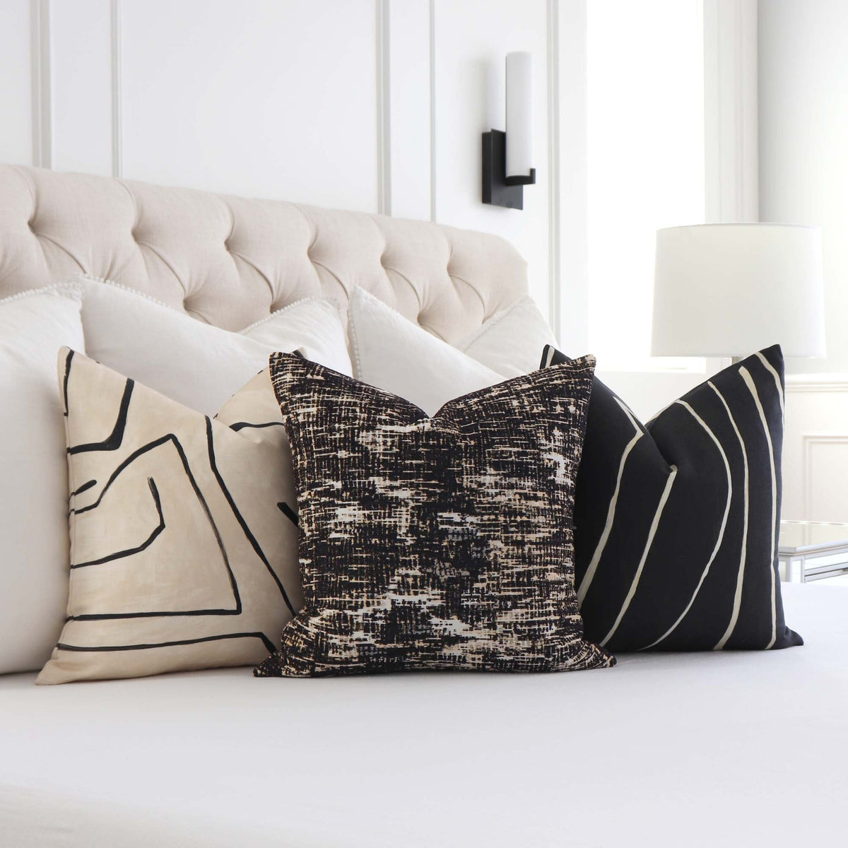 Whisk Shadow Textured Pillow Cover