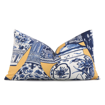 Pandan Maize and Blue Pillow Cover