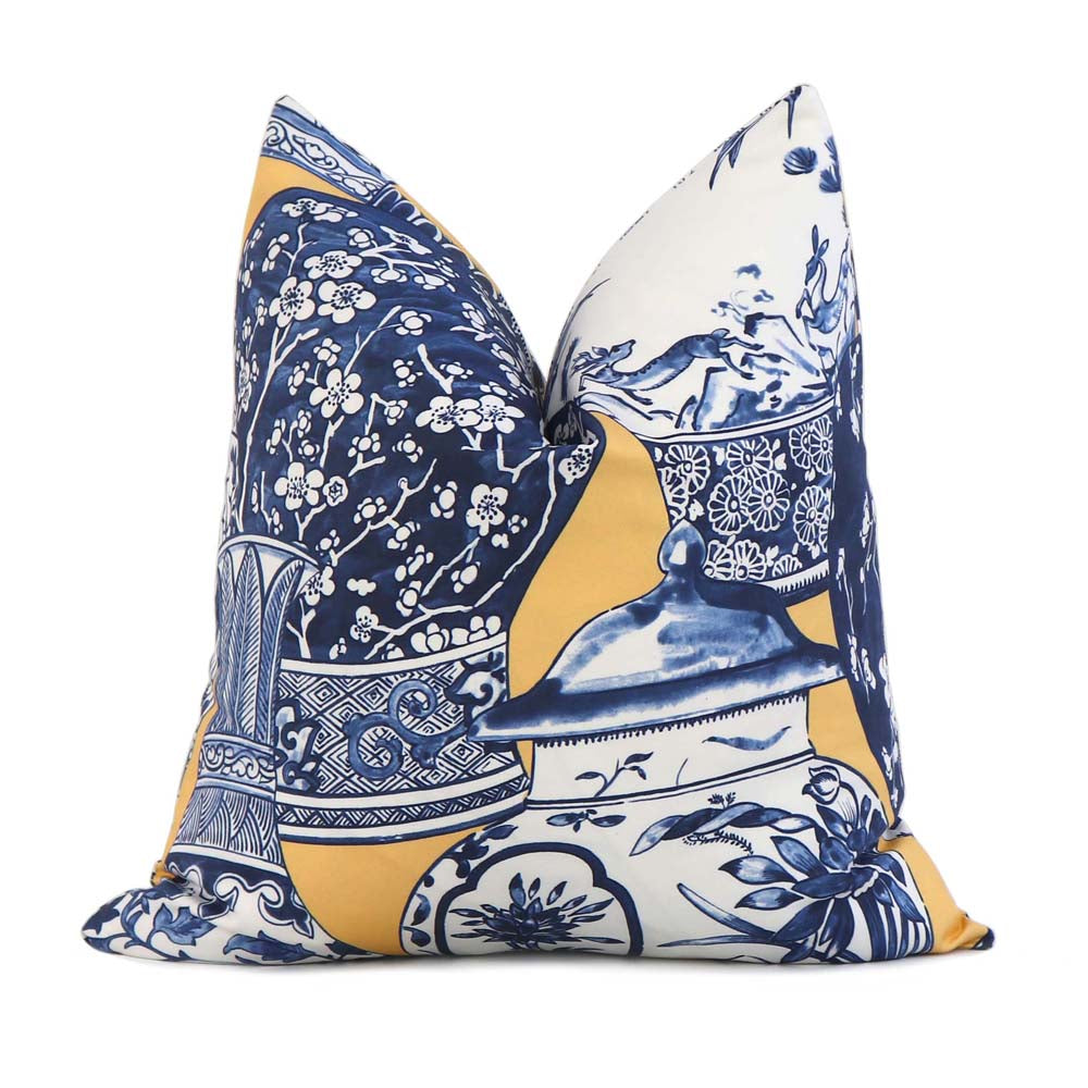 Pandan Maize and Blue Pillow Cover