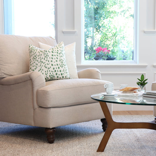 Les Touches Green Pillow Cover