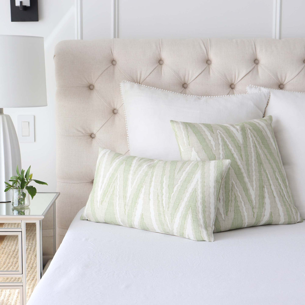 Highland Peak Chevron Green Pillow Cover