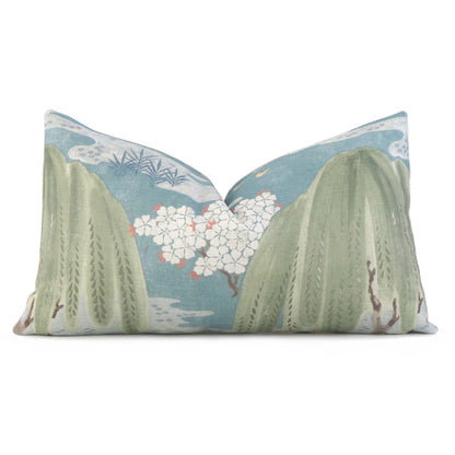 Willow Tree Turquoise Pillow Cover