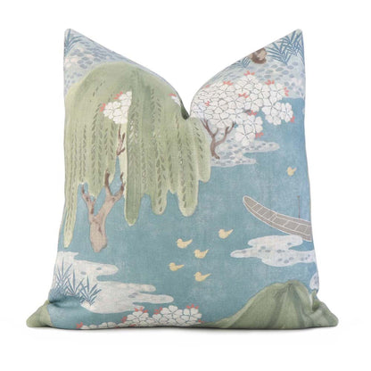 Willow Tree Turquoise Pillow Cover