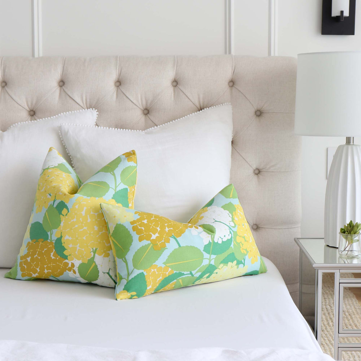 Hydrangea Yellow Pillow Cover