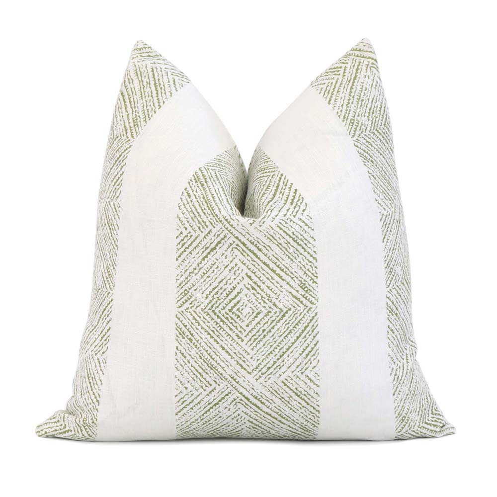 Clipperton Stripe Green Pillow Cover